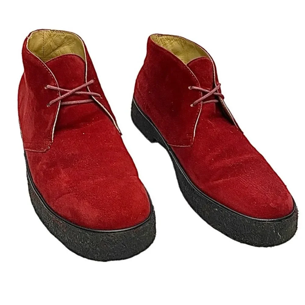 Original Britishers Red Suede Chukka Boots Men’s Size 11M
